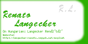 renato langecker business card